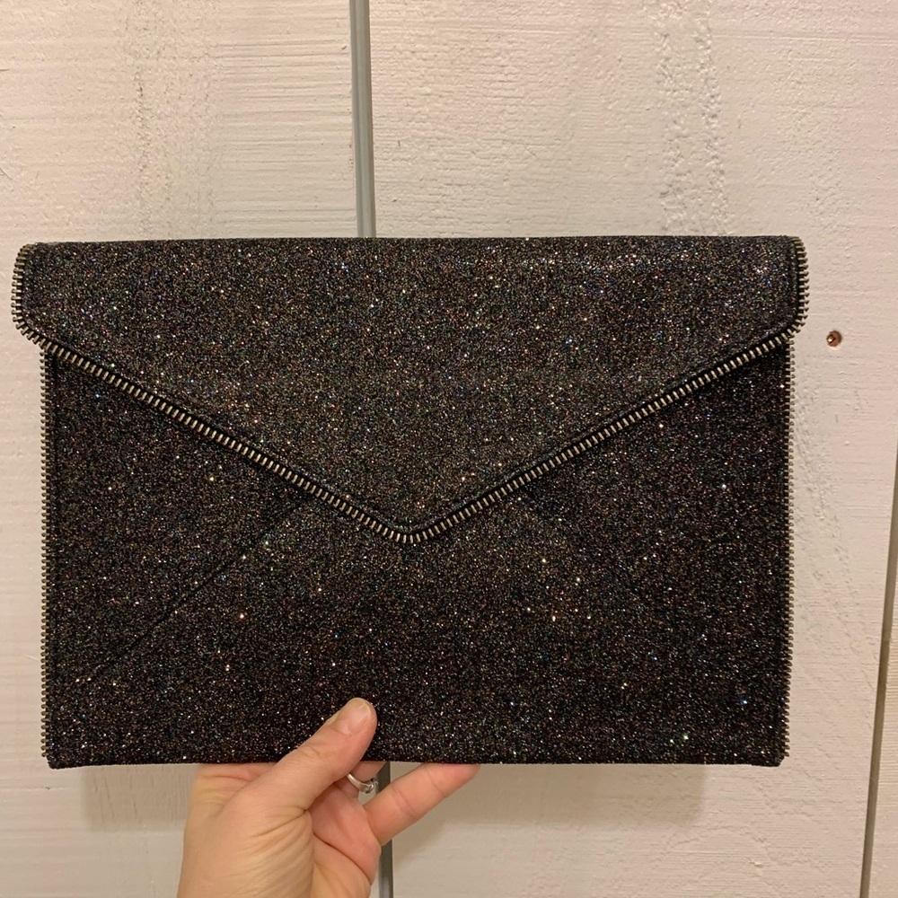 Sparkly Black Envelop Clutch